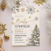 Winter Baby Sprinkle Invitation Kaart