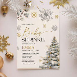 Winter Baby Sprinkle Invitation Kaart