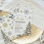 Winter Baby Sprinkle Invitation Kaart