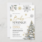 Winter Baby Sprinkle Invitation Kaart (Voorkant)