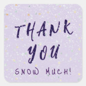 Winter Baby Sprinkle | Paarse sneeuwvlam Vierkante Sticker (Voorkant)
