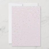 Winter Baby Sprinkle | Roze sneeuwvlaag Kaart (Achterkant)