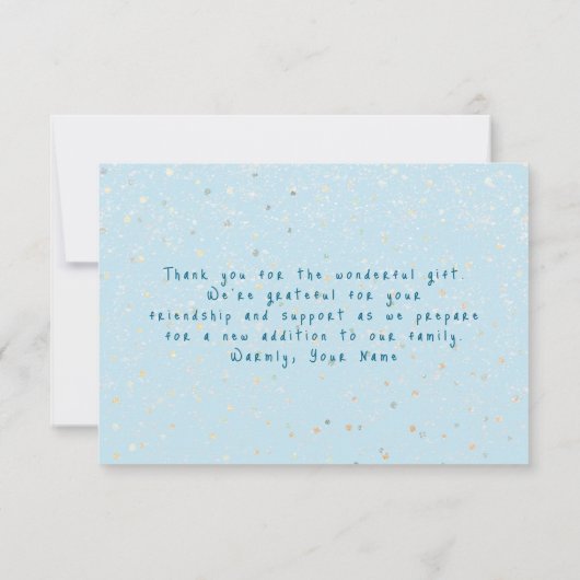 Winter Baby Sprinkle | sneeuwvlam Bedankkaart (Achterkant)