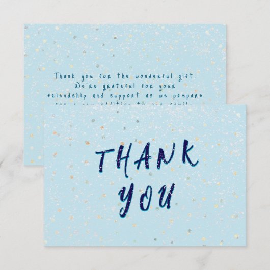 Winter Baby Sprinkle | sneeuwvlam Bedankkaart (Voorkant / Achterkant)