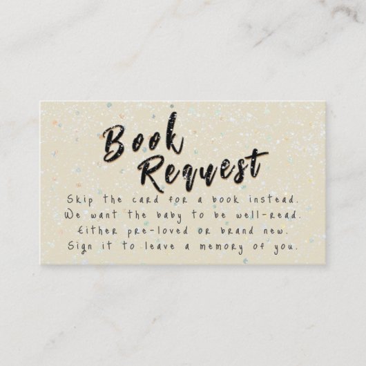 Winter Baby Sprinkle | Snow Flurry Boek Aanvraag Informatiekaartje (Voorkant)