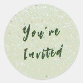 Winter Baby Sprinkle | Snow Flurry Envelope Seal Ronde Sticker (Voorkant)