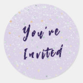 Winter Baby Sprinkle | Snow Flurry Envelope Seal Ronde Sticker (Voorkant)