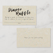 Winter Baby Sprinkle | Snow Flurry Luier Raffle Informatiekaartje (Voorkant / Achterkant)