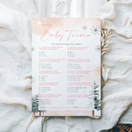 Winter Baby Trivia Baby shower Game