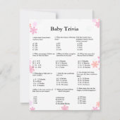 Winter baby trivia spel baby shower spel Kaart (Voorkant)