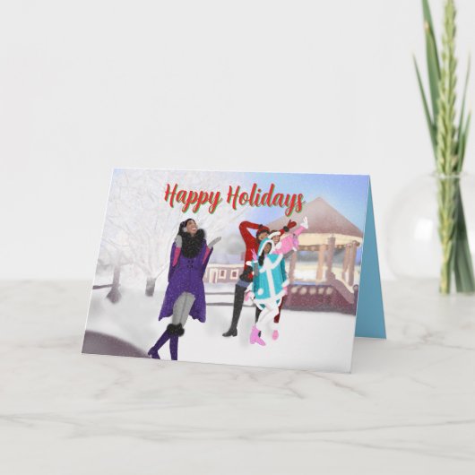 Winter Baby Verjaardag Kaart (Voorkant)