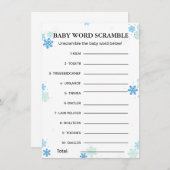 Winter Baby woord scramble baby shower spel Kaart (Voorkant / Achterkant)