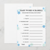 Winter Baby woord scramble baby shower spel Kaart (Voorkant / Achterkant)