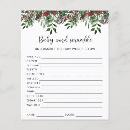 Winter Baby Word Scramble | BABY SHOWER