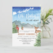 Winter Baby zijn koude Baby shower buiten Kaart (Staand voorkant)