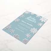 Winter Babyborrel Folie Uitnodiging (Gedraaid)