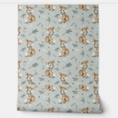 Winter Babyhert met Oorbeschermers Sneeuwvlokken e Behang (Afrollen)