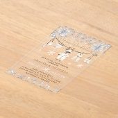 Winter Babykleding Baby shower Acryl Uitnodigingen (Laagn)