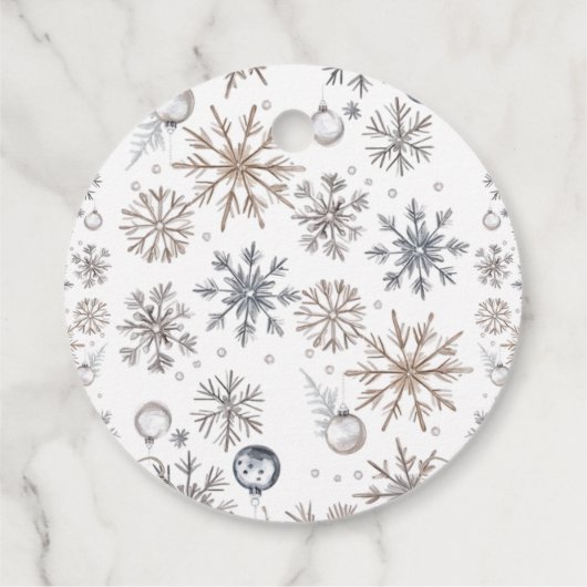 Winter Babykleding Baby shower Bedankt Bedankjes Labels (Achterkant)