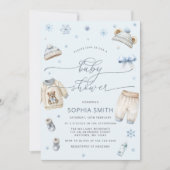 Winter Babykleding Boy Baby shower Kaart (Voorkant)