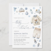 Winter Babykleding Boy Baby shower Kaart (Voorkant)