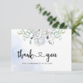 Winter babyshower bedankje  bedankkaart (Staand voorkant)
