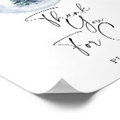 Winter babyshower Bedankt voor uw komst Poster (Hoek)
