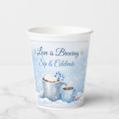 Winter Babyshower Bekers | Warm Thema Beertje (Achterkant)