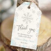 Winter Babyshower Het is koud buiten Cadeaulabel