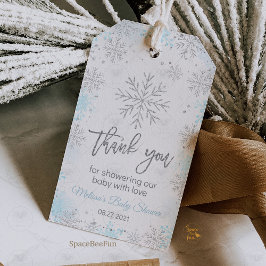 Winter Babyshower Het is koud buiten Cadeaulabel