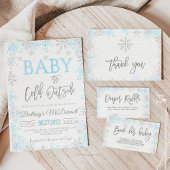 Winter Babyshower Het is koud buiten Cadeaulabel