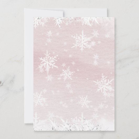 Winter babyshower Meisje Het is koud buiten Baboos Kaart (Achterkant)