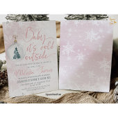 Winter babyshower Meisje Het is koud buiten Baboos Kaart