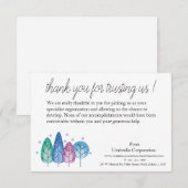 Winter Background Business Bedankkaart (Voorkant / Achterkant)