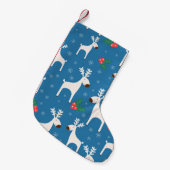 Winter background with deers ( seamless pattern)an kleine kerstsok (Voorkant (Hangend))
