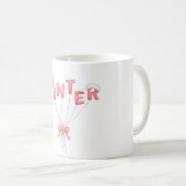 Winter Balloon Letters – Cute Snowy Design Koffiemok (Voorkant rechts)