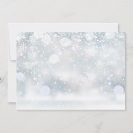 Winter Baptism Christening Greenery Bedankkaart (Achterkant)