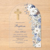 Winter Baptism Clear Acryl Uitnodigingen (Voorkant)