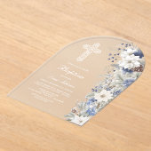 Winter Baptism Frosted Acryl Uitnodigingen (Laagn)