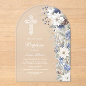 Winter Baptism Frosted Acryl Uitnodigingen (Voorkant)
