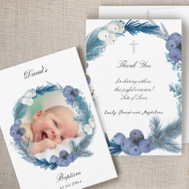 winter Baptism small thank you cards  Kaart