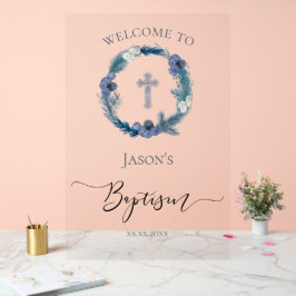 winter Baptism-welkomstteken Acryl Bord
