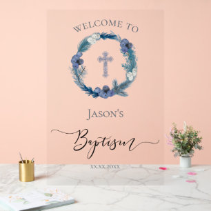 winter Baptism-welkomstteken Acryl Bord