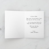 Winter Baptisme Godfather-voorstel Kaart (Binnen)