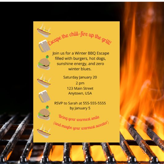 Winter Barbecue Uitnodiging