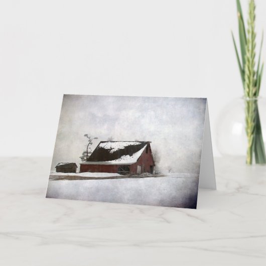 Winter Barn alle gelegenheden Kaart (Voorkant)