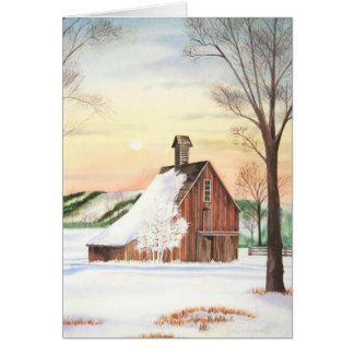 Winter Barn Blank