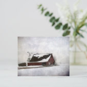 Winter Barn Briefkaart (Staand voorkant)