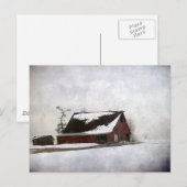 Winter Barn Briefkaart (Voorkant / Achterkant)
