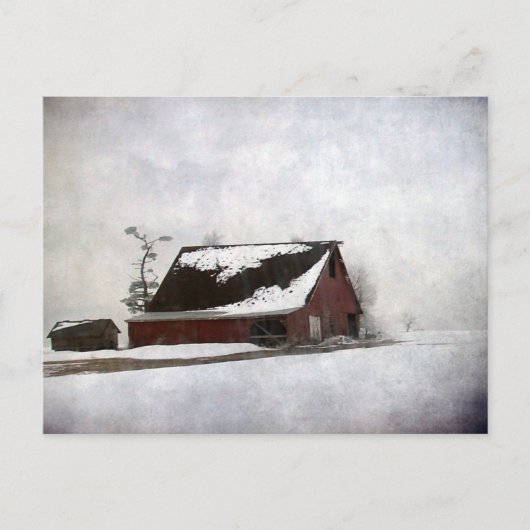 Winter Barn Briefkaart (Voorkant)